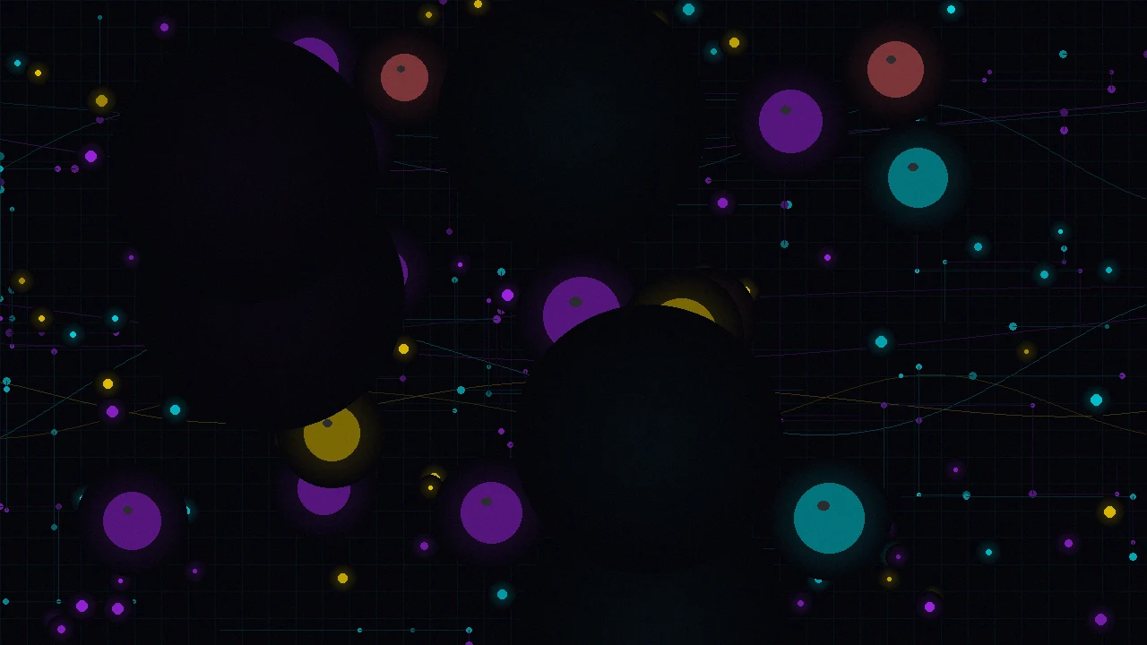 凤凰彩票量子彩境数据演算平台首屏背景——量子计算机内部数据流穿梭节点网络